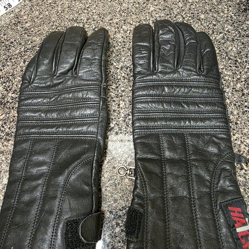 Hatch M/C Leather Gloves With Clips And Velcro Wrist Adjust